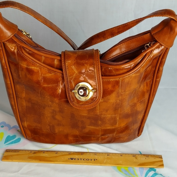 Gallery One Woman's Designer Shoulder Purse Brown Leather Style Fashion Bag - Picture 15 of 16